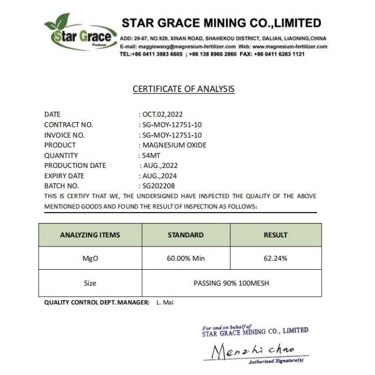 Magnesium Oxide Powder 83%